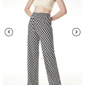 Checkered cider pants trousers velvety